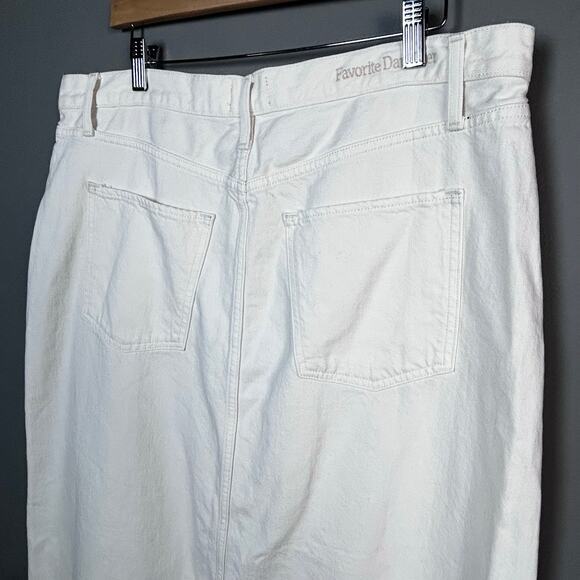 Favorite Daughter denim skirt size 16 / 18 cream long - Picture 7 of 11